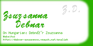 zsuzsanna debnar business card